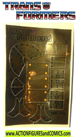 Transformers RAMPAGE 1986 STICKER Sheet vintage g1 1