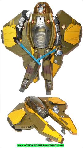 Transformers Star Wars ANAKIN SKYWALKER crossovers starfighter yellow