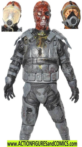 The Walking Dead RIOT GEAR ZOMBIE gas mask series 4 todd mcfarlane action figures