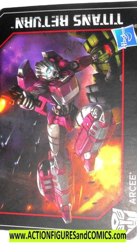 Transformers ARCEE Titans Return Trading Card 2016