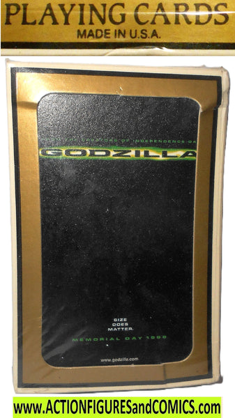 Godzilla 1998 PLAYING CARDS tri-star movie trading moc mip