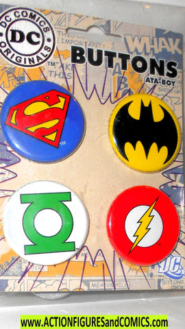 DC Universe BUTTON SET Ata boy pins flash batman