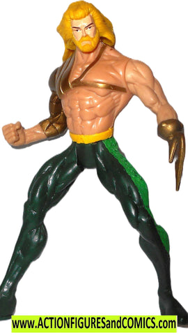 Total Justice JLA AQUAMAN 1995 gold dc universe fig