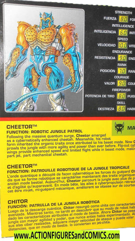 Transformers Beast Wars CHEETOR 1997 Canada tech spec
