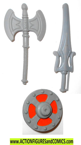 Masters of the Universe HE-MAN sword shield ax 1982 complete set