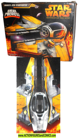 star wars action figures Anakin's JEDI STARFIGHTER moc mib
