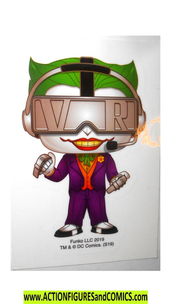 Funko Pop dc universe JOKER VR Gamer STICKER 2019