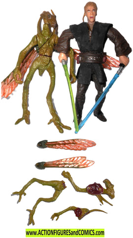 star wars action figures ANAKIN & Geonosian Warrior 2003