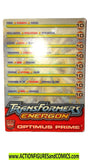 transformers energon OPTIMUS PRIME 2004 Trading Card