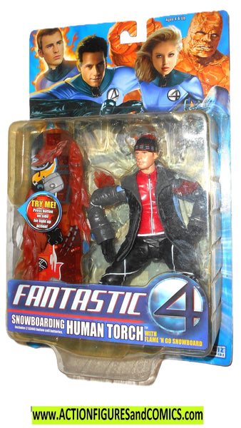 Marvel Legends Fantastic Four HUMAN TORCH SNOWBOARDING movie 2005