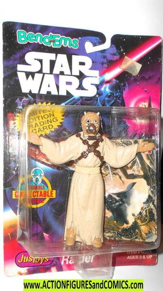 star wars action figures bend-ems TUSKEN RAIDER 1994 full bubble