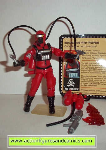 gi joe RED SHADOWS Pyro troopers RED TORCHES 2010 convention exclusive complete Vacation in the shadows