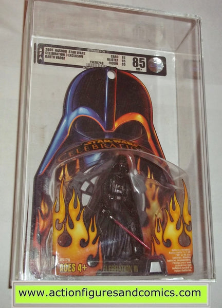 star wars action figures DARTH VADER celebration III AFA GRADED