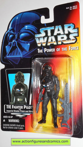 star wars action figures TIE FIGHTER PILOT .01 warning printed power of the force moc