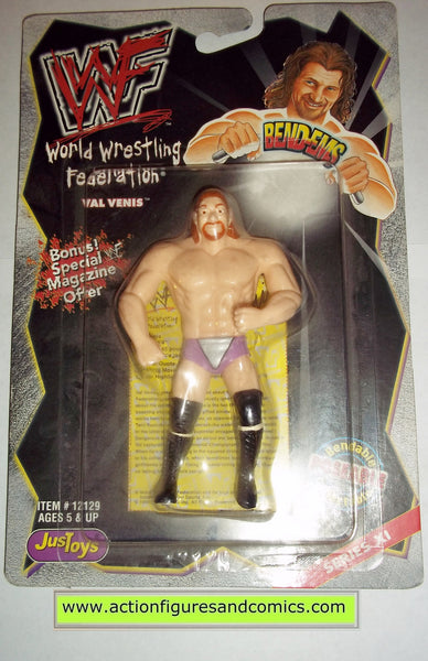 Wrestling WWF action figures VAL VENIS bend-ems justoys moc mip