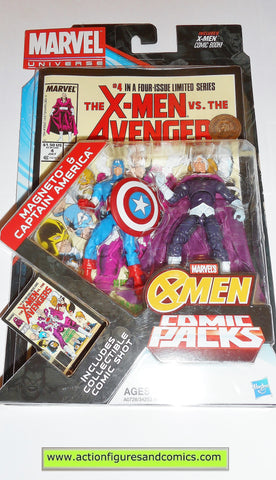 marvel universe CAPTAIN AMERICA vs MAGENTO x-men avengers hasbro man moc