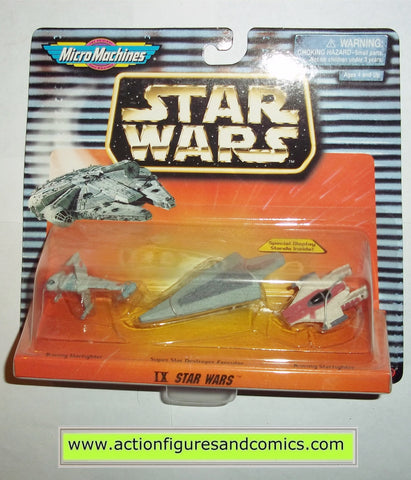 star wars micro machines IX 9 collection A-WING SUPER STAR DESTROYER EXECUTOR B-WING STARFIGHTER galoob hasbro toys moc mip mib