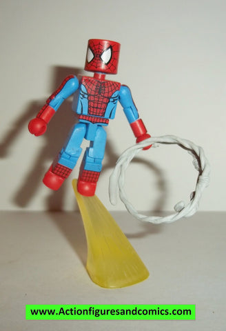 minimates SPIDER-MAN w yellow base & web rope action figure #m101