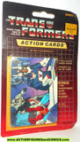 Transformers action cards SOUNDWAVE MEGATRON STARSCREAM cockpit trading card 1985