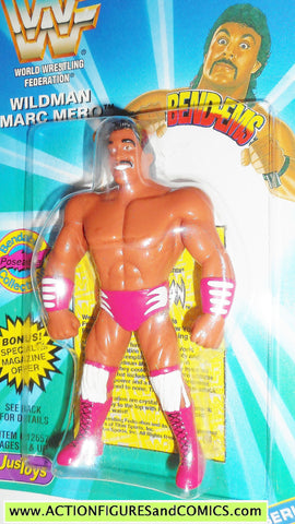 Wrestling WWF action figures WILDMAN MARC MERO 1996 bend-ems justoys WWE moc