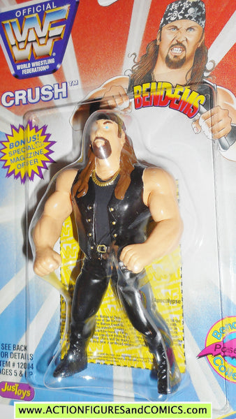 Wrestling WWF action figures CRUSH 1997 bend-ems justoys WWE VII