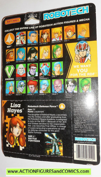 Robotech LISA HAYES matchbox toys 1985 action figures moc 0144