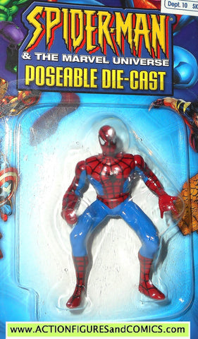 SPIDER-MAN Marvel die cast SPIDER-MAN poseable action figure 2002 toybiz MOC