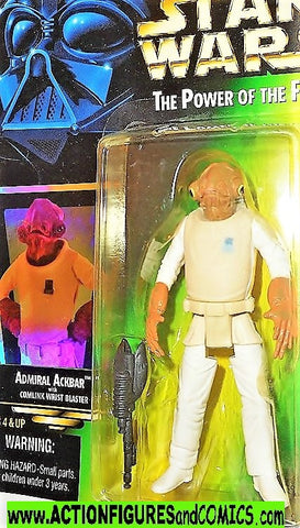 star wars action figures ADMIRAL ACKBAR power of the force hasbro toys moc