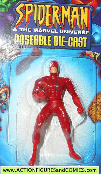 Marvel die cast DAREDEVIL spider-man animated toy biz moc