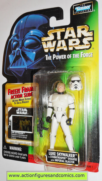 star wars action figures LUKE SKYWALKER stormtrooper freeze frame