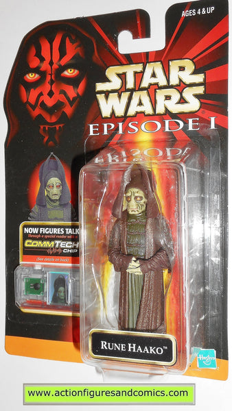 star wars action figures RUNE HAAKO episode I 1999 hasbro toys moc