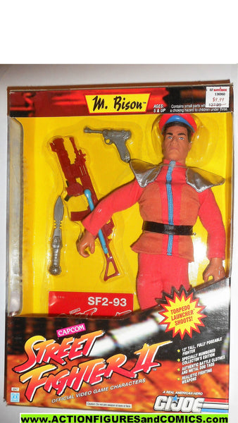 Gi joe Street Fighter II M BISON 12 inch 1993 video game moc mib