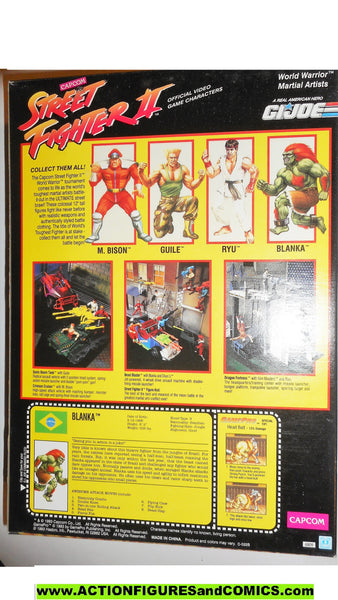 1993 Street Fighter II Blanka v.1 UNCUT CARD BACK full file backer GI Joe  JTC