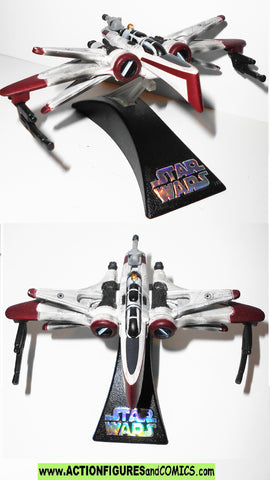 star wars titanium ARC-170 red complete 3 inch series hasbro