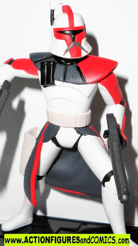 star wars action figures ARC TROOPER 2005 red clone trooper commander