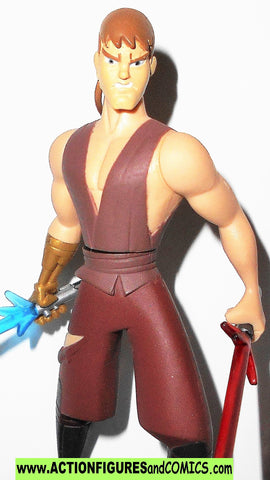 star wars action figures ANAKIN SKYWALKER 2005 sith saber animated