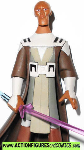 star wars action figures MACE WINDU 2005 Clone wars animated