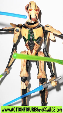 star wars action figures GENERAL GRIEVOUS four lightsaber attack 9 2005