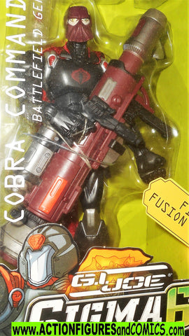 Gi joe COBRA COMMANDER battlefield sigma 6 six 8 inch hasbro moc mib