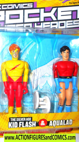 dc direct KID FLASH & AQUALAD 2003 pocket heroes MOC