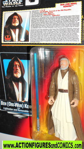 star wars action figures BEN OBI WAN KENOBI 1995 .00 long saber red card moc
