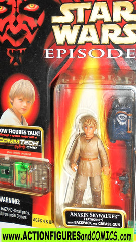 star wars action figures ANAKIN SKYWALKER .00  tatooine episode I moc