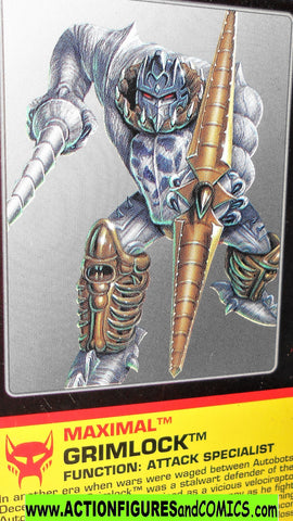 Transformers beast wars GRIMLOCK dinobots 1997 dinosaur tech spec