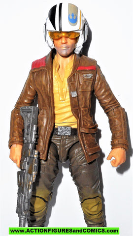 STAR WARS action figures POE DAMERON Pilot helmet 6 inch THE BLACK SERIES 2015