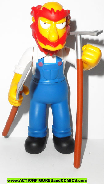 the simpsons GROUNDSKEEPER WILLIE series 4 2001 playmates action