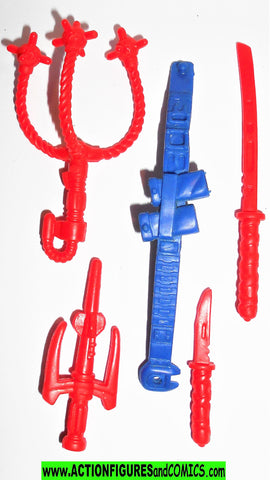 teenage mutant ninja turtles CHROME DOME 1991 complete weapon set lot tmnt