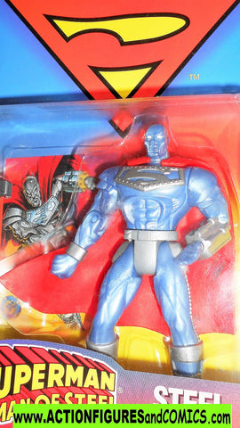 Superman Man of Steel STEEL JOHN HENRY IRONS kenner toys action figures moc mip mib