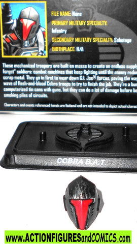 gi joe BAT cobra HEAD STAND file card 25th 30th 50th part