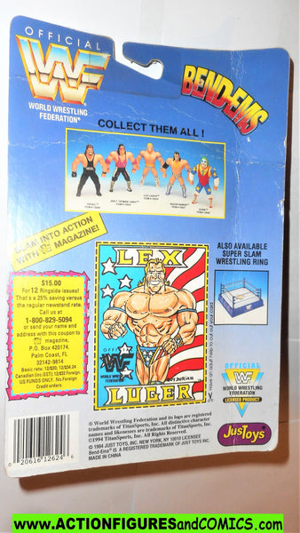 Wrestling WWF action figures LEX LUGER 1994 bend-ems justoys WWE
