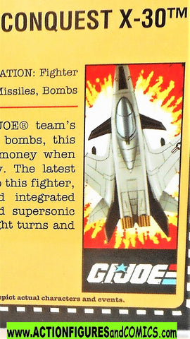 gi joe CONQUEST X-30 2008 FILE CARD 25th anniversary slipstream